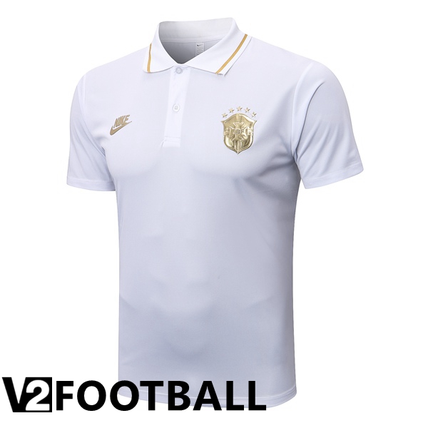 Brazil Polo Shirts White 2022/2023