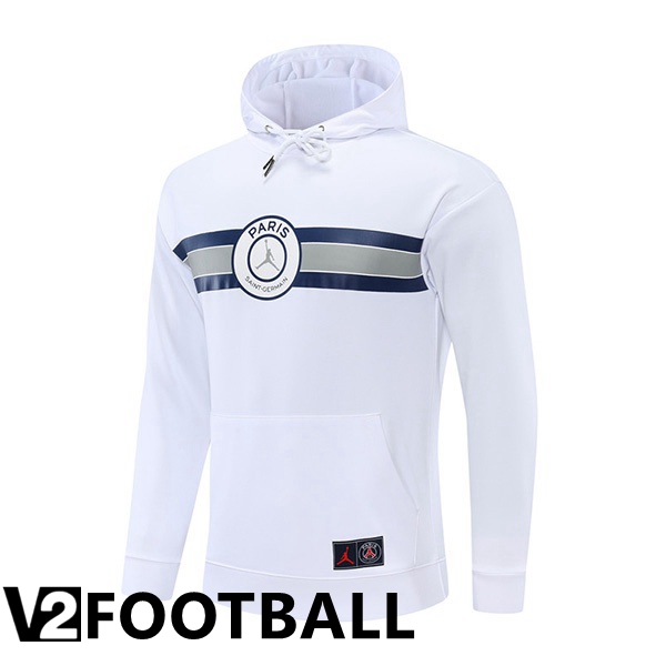 JORDAN Paris Saint Germain Training Sweatshirt Hoodie White 2022/2023