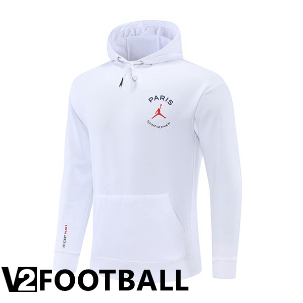 JORDAN Paris Saint Germain Training Sweatshirt Hoodie White 2022/2023