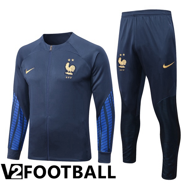 France Training Jacket Suit Royal Blue 2022/2023