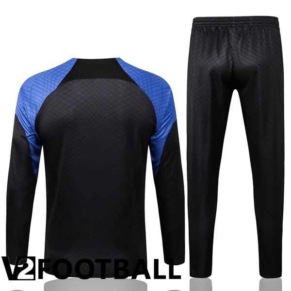 Paris Saint Germain Training Tracksuit Black Blue 2022/2023