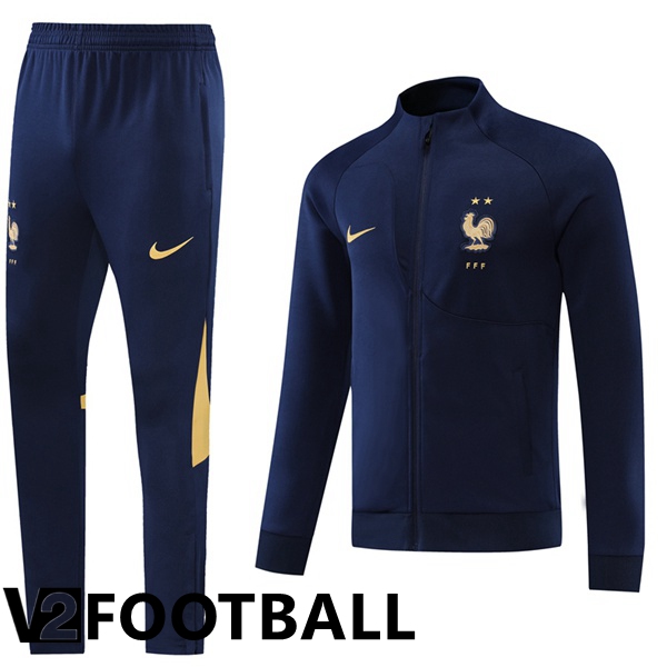 France Training Jacket Suit Royal Blue 2022/2023