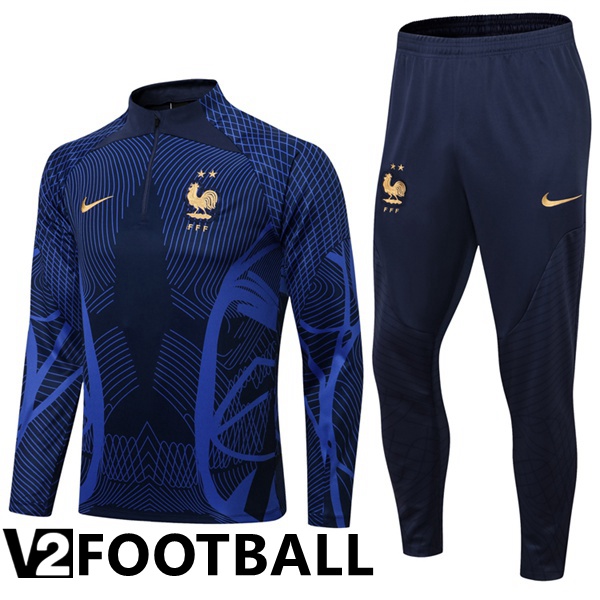 France Training Jacket Suit Royal Blue 2022/2023