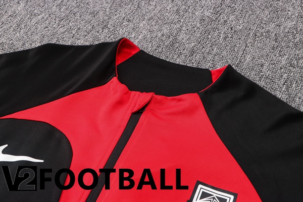 South Korea Training Jacket Suit Black Red 2022/2023