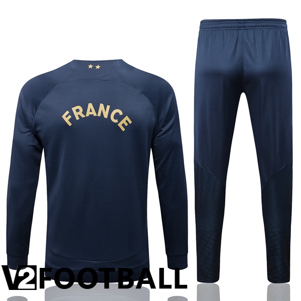 France Training Jacket Suit Royal Blue 2022/2023