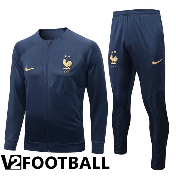 France Training Jacket Suit Royal Blue 2022/2023