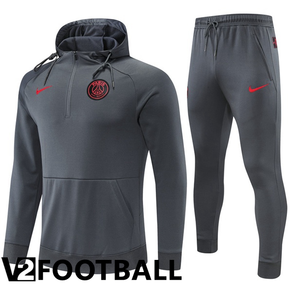 Paris Saint Germain Training Tracksuit Hoodie Grey 2022/2023