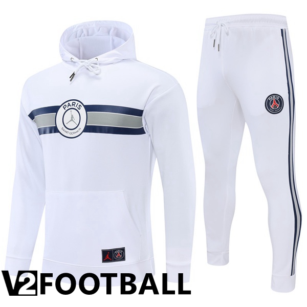 JORDAN Paris Saint Germain Training Tracksuit Hoodie White 2022/2023