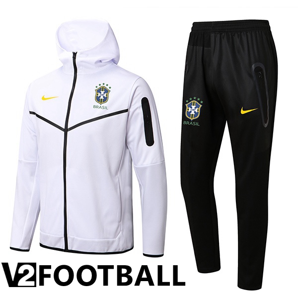 Brazil Training Tracksuit Hoodie White 2022/2023