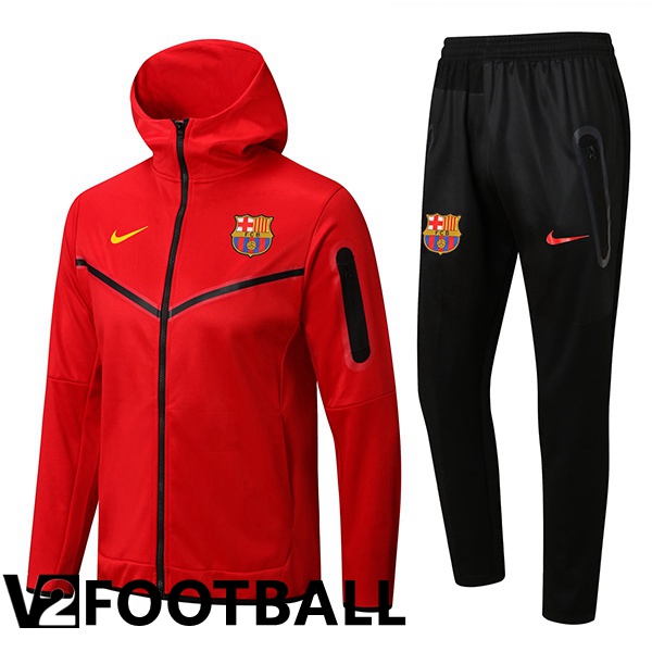 FC Barcelona Training Tracksuit Hoodie Red 2022/2023