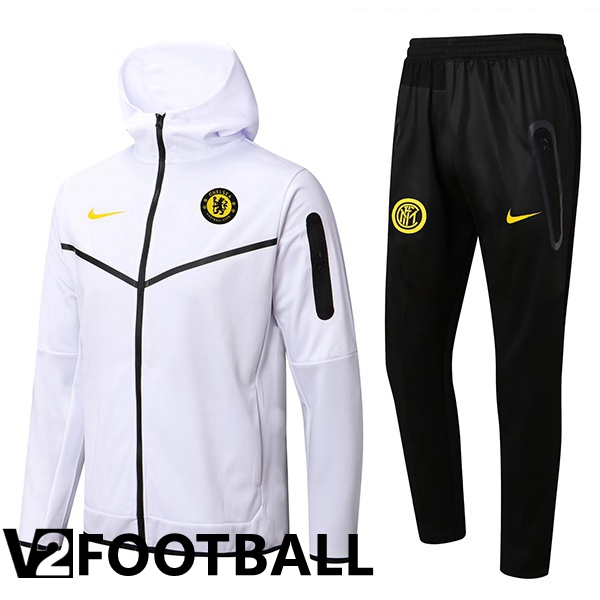 FC Chelsea Training Tracksuit Hoodie White 2022/2023