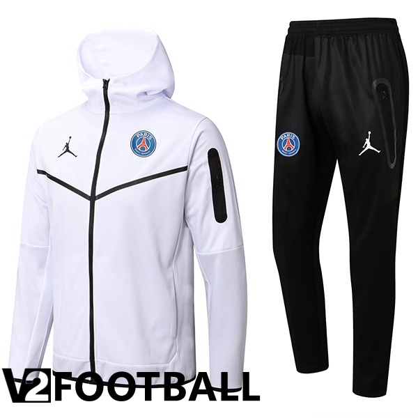 JORDAN Paris Saint Germain Training Tracksuit Hoodie White 2022/2023