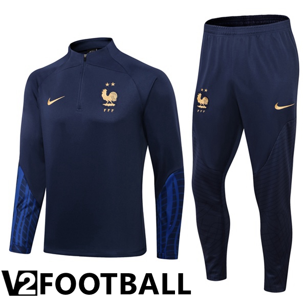 France Training Jacket Suit Royal Blue 2022/2023