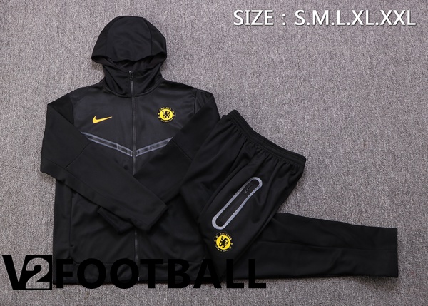 FC Chelsea Training Tracksuit Hoodie Black 2022/2023