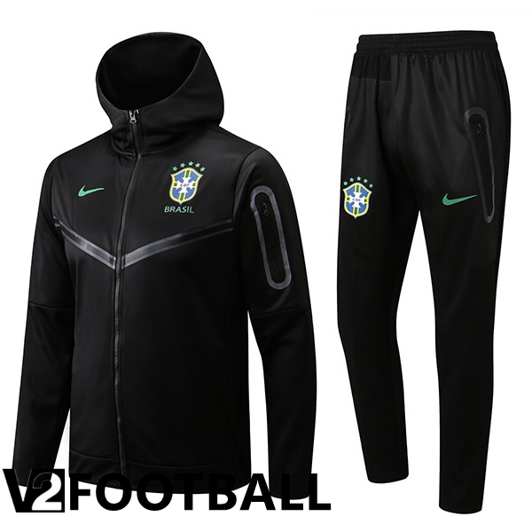 Brazil Training Tracksuit Hoodie Black 2022/2023