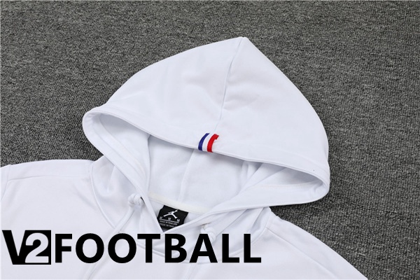 JORDAN Paris Saint Germain Training Tracksuit Hoodie White 2022/2023