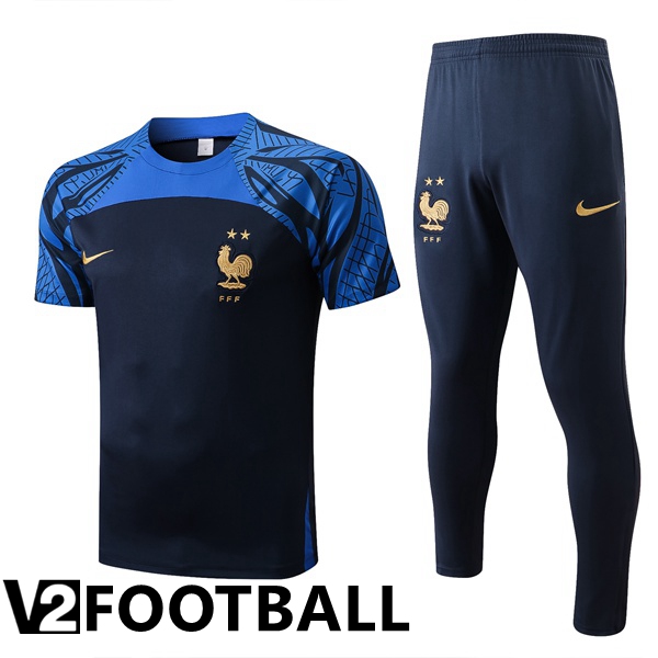 France Training T Shirt + Pants Royal Blue 2022/2023