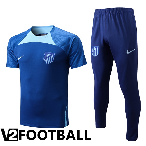 Atletico Madrid Training T Shirt + Pants Blue 2022/2023