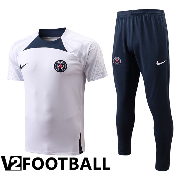 Paris Saint Germain Training T Shirt + Pants White 2022/2023