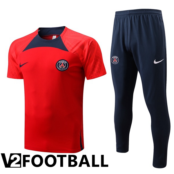 Paris Saint Germain Training T Shirt + Pants Red 2022/2023