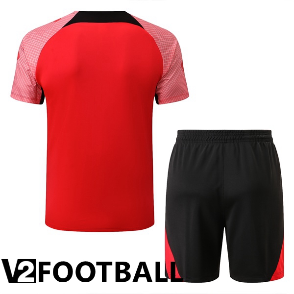 FC Liverpool Training T Shirt + Shorts Red 2022/2023