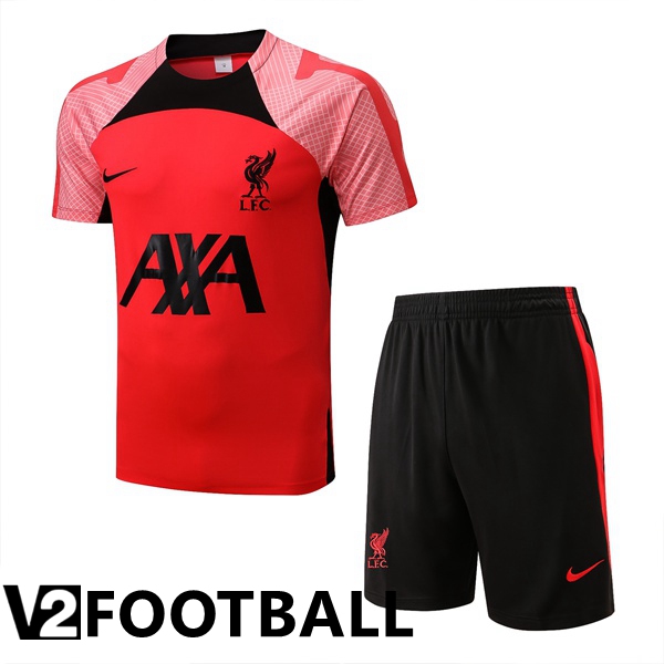 FC Liverpool Training T Shirt + Shorts Red 2022/2023