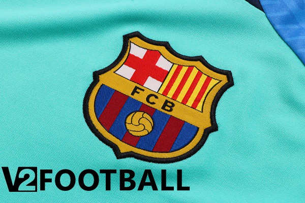 FC Barcelona Training T Shirt + Shorts Green 2022/2023