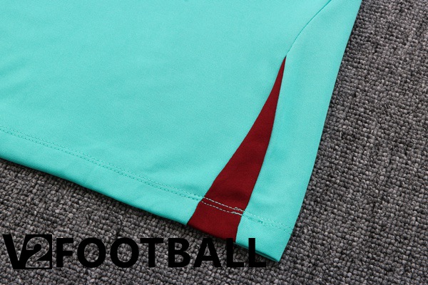 FC Barcelona Training T Shirt + Shorts Green 2022/2023