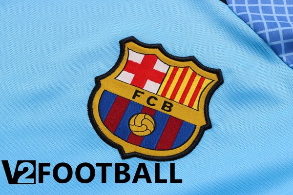 FC Barcelona Training T Shirt + Shorts Blue 2022/2023