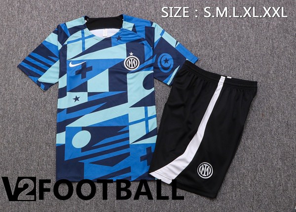 Inter Milan Training T Shirt + Shorts Blue 2022/2023