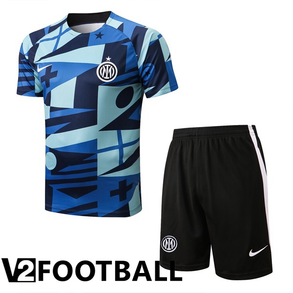 Inter Milan Training T Shirt + Shorts Blue 2022/2023