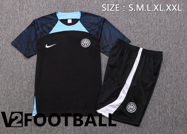 Inter Milan Training T Shirt + Shorts Black 2022/2023