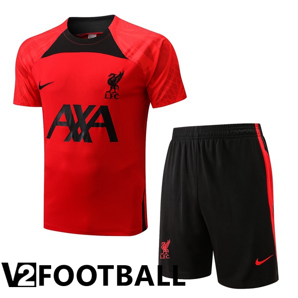 FC Liverpool Training T Shirt + Shorts Red 2022/2023