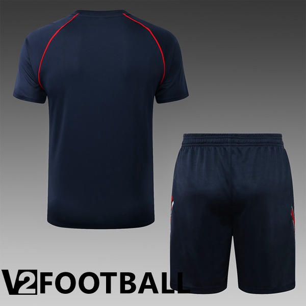 Paris Saint Germain Training T Shirt + Shorts Black 2022/2023