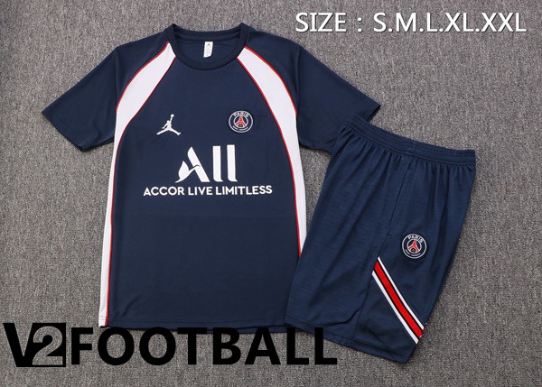 Paris Saint Germain Training T Shirt + Shorts Black 2022/2023