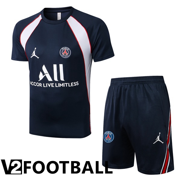 Paris Saint Germain Training T Shirt + Shorts Black 2022/2023