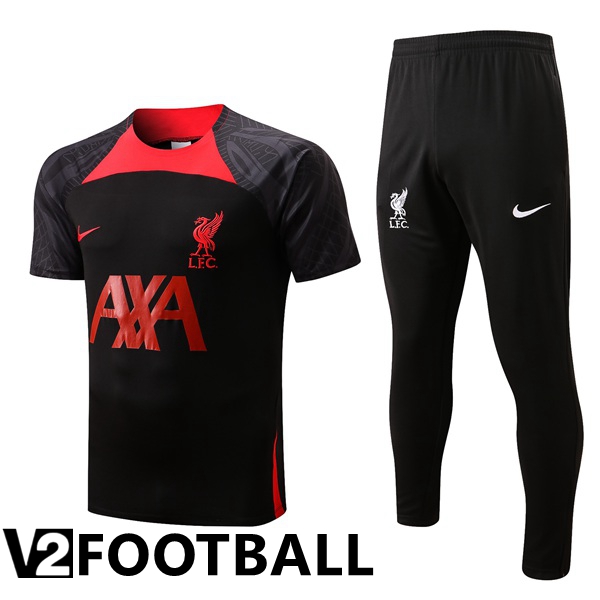 FC Liverpool Training T Shirt + Pants Black 2022/2023