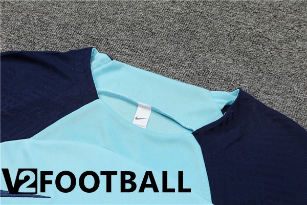 Atletico Madrid Training T Shirt + Shorts Blue 2022/2023