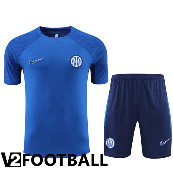 Inter Milan Training T Shirt + Shorts Blue 2022/2023