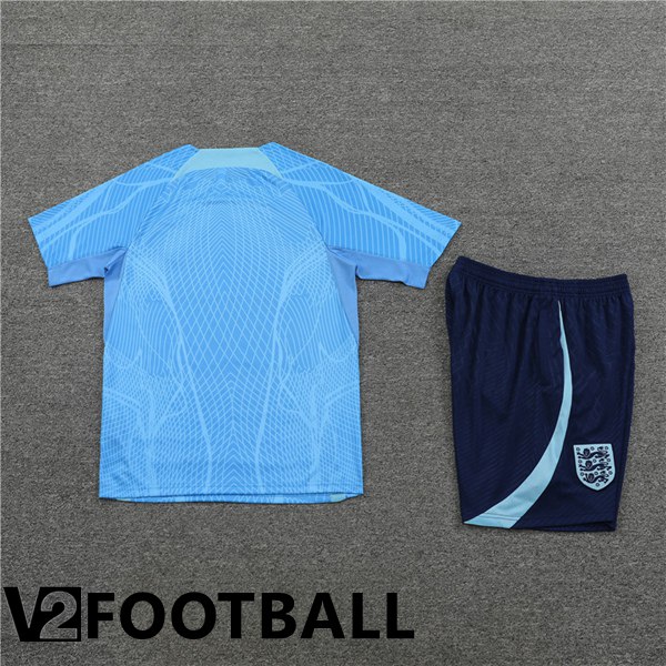 England Training T Shirt + Shorts Blue 2022/2023