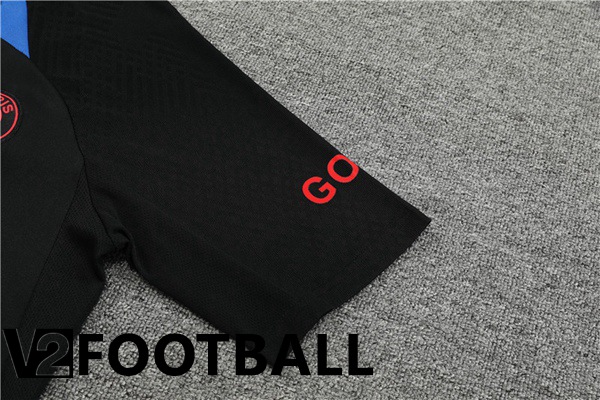 Paris Saint Germain Training T Shirt + Shorts Black 2022/2023