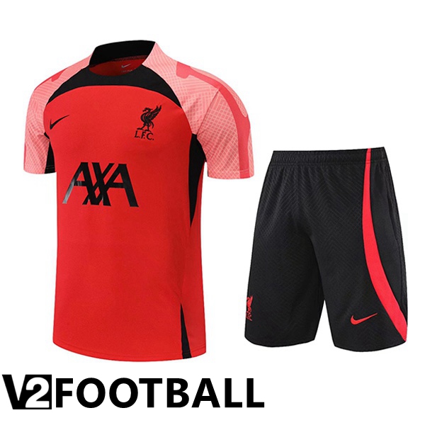 FC Liverpool Training T Shirt + Shorts Red 2022/2023