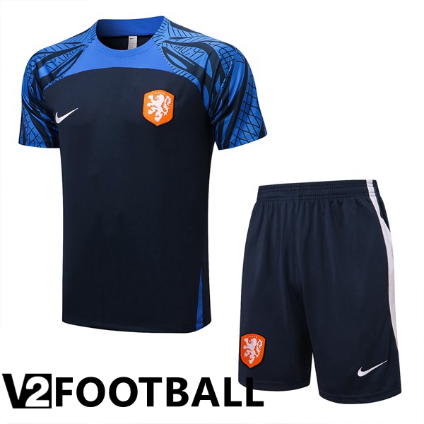 Netherlands Training T Shirt + Shorts Royal Blue 2022/2023