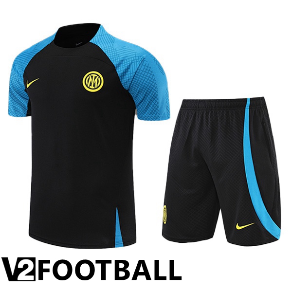 Inter Milan Training T Shirt + Shorts Black 2022/2023