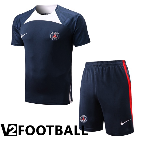 Paris Saint Germain Training T Shirt + Shorts Royal Blue 2022/2023