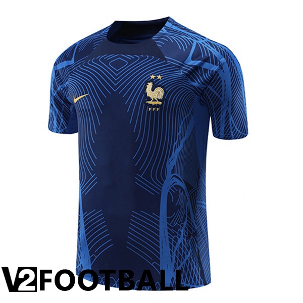 France Training T Shirt Blue 2022/2023