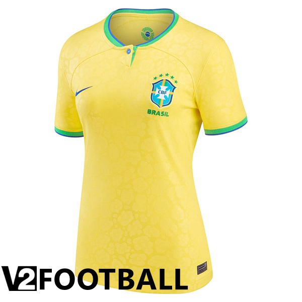 Brazil Womens Home Shirts Yellow 2023/2023