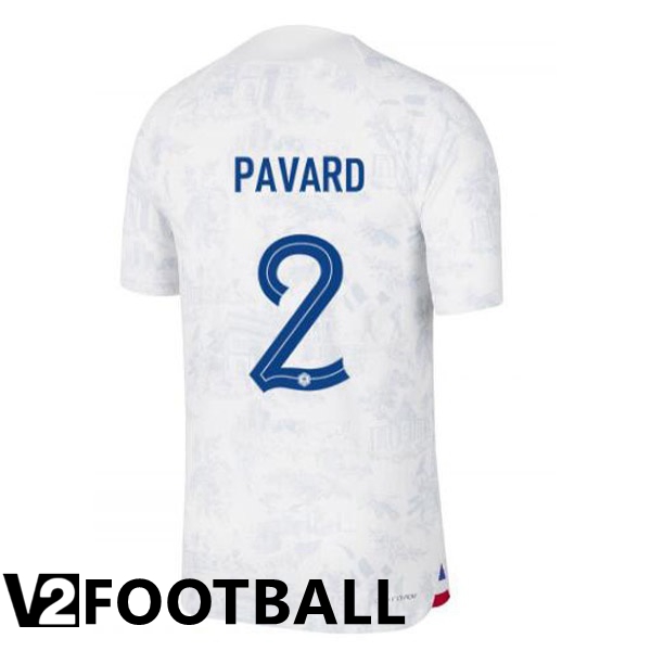 France (PAVARD 2) Away Shirts White World Cup 2022