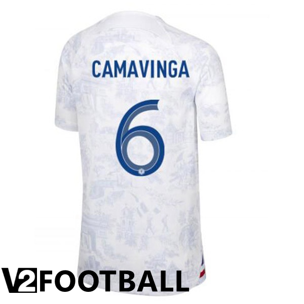 France (CAMAVINGA 6) Away Shirts White World Cup 2022
