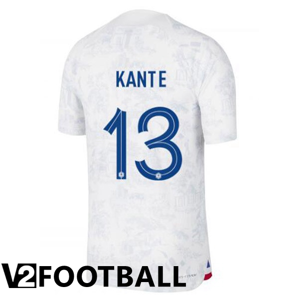 France (KANTE 13) Away Shirts White World Cup 2022
